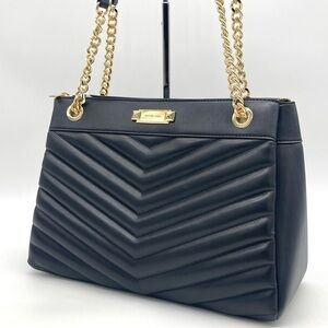 Michael Kors Whitney Shoulder Tote Black Quilted Bag